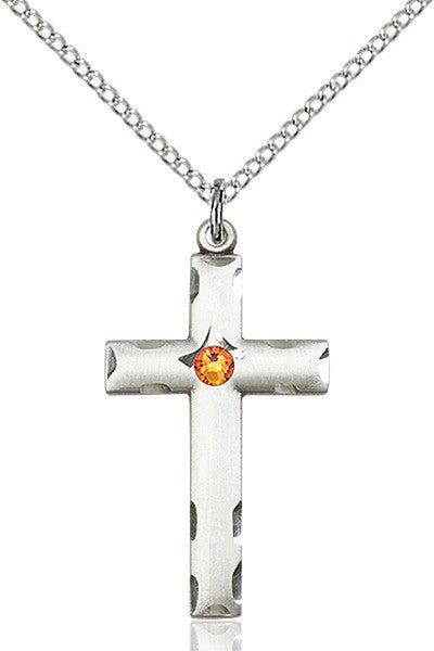 Birthstone Cross Pendant for Women