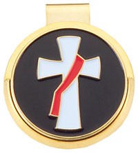 Golf Hat Clip With Deacon's Cross Design
