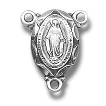 Sterling Silver Miraculous Rosary Centerpiece