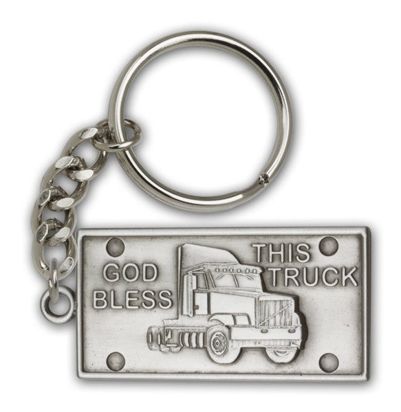 God Bless This Truck Keychain