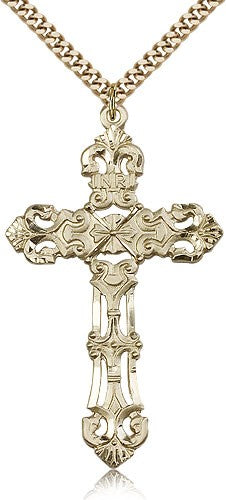Cross Pendant Fleur de Lis