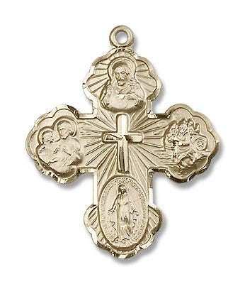 5-Way Pendant with Scalloped Edges