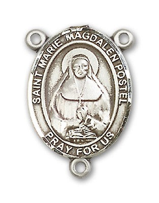 Marie Magdalen Postel Rosary Centerpiece Sterling Silver or Pewter