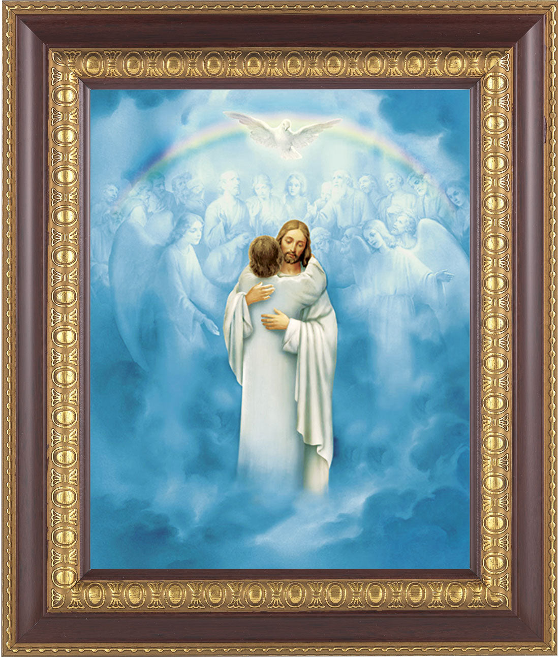 Jesus' Embrace at Heaven's Gate 8x10 Framed Print Under Glass