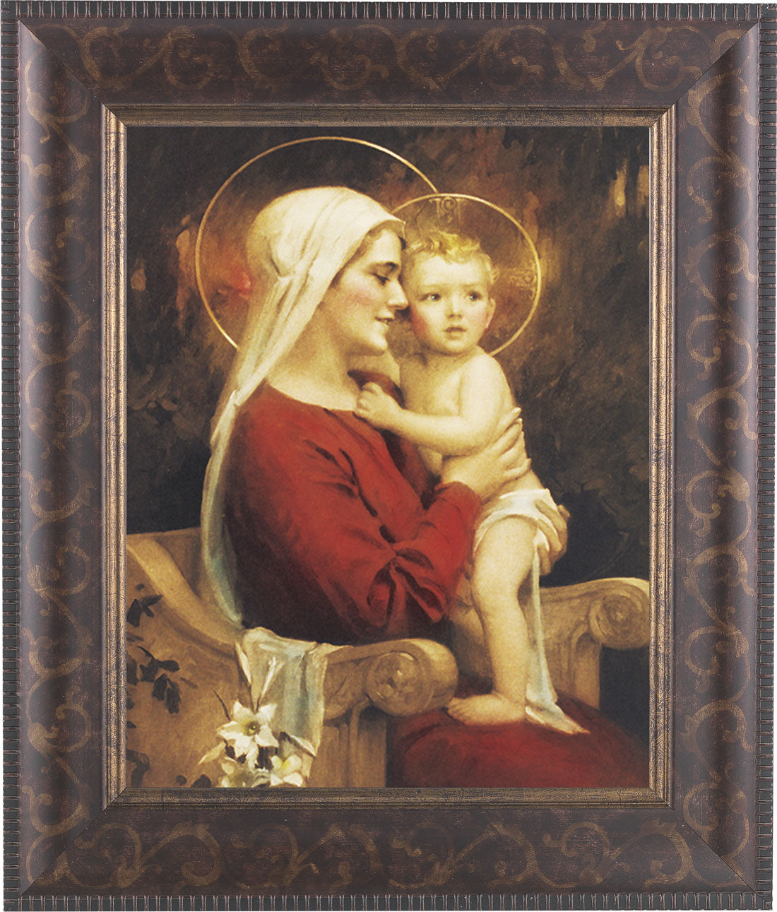 Madonna and Child Full of Joy 8x10 Framed Print Under Glass
