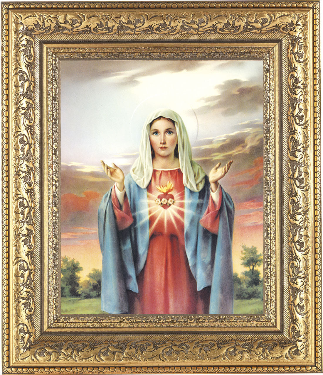 Immaculate Heart of Mary 8x10 Framed Print Under Glass