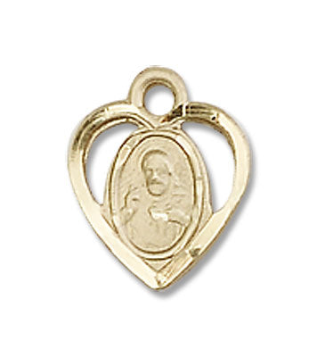 Scapular Medal Open Heart Cutout Pendant