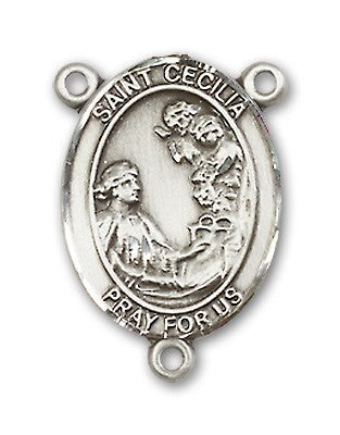 St. Cecilia Rosary Centerpiece Sterling Silver or Pewter