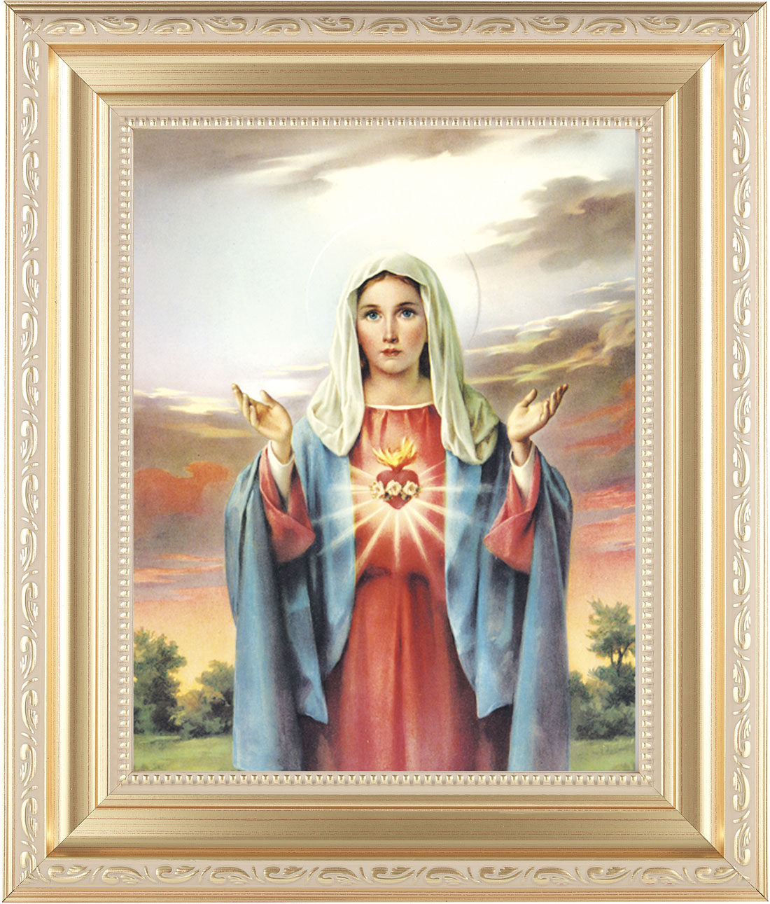 Immaculate Heart of Mary 8x10 Framed Print Under Glass