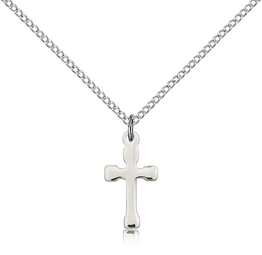 Shiny Block Tip Cross Pendant