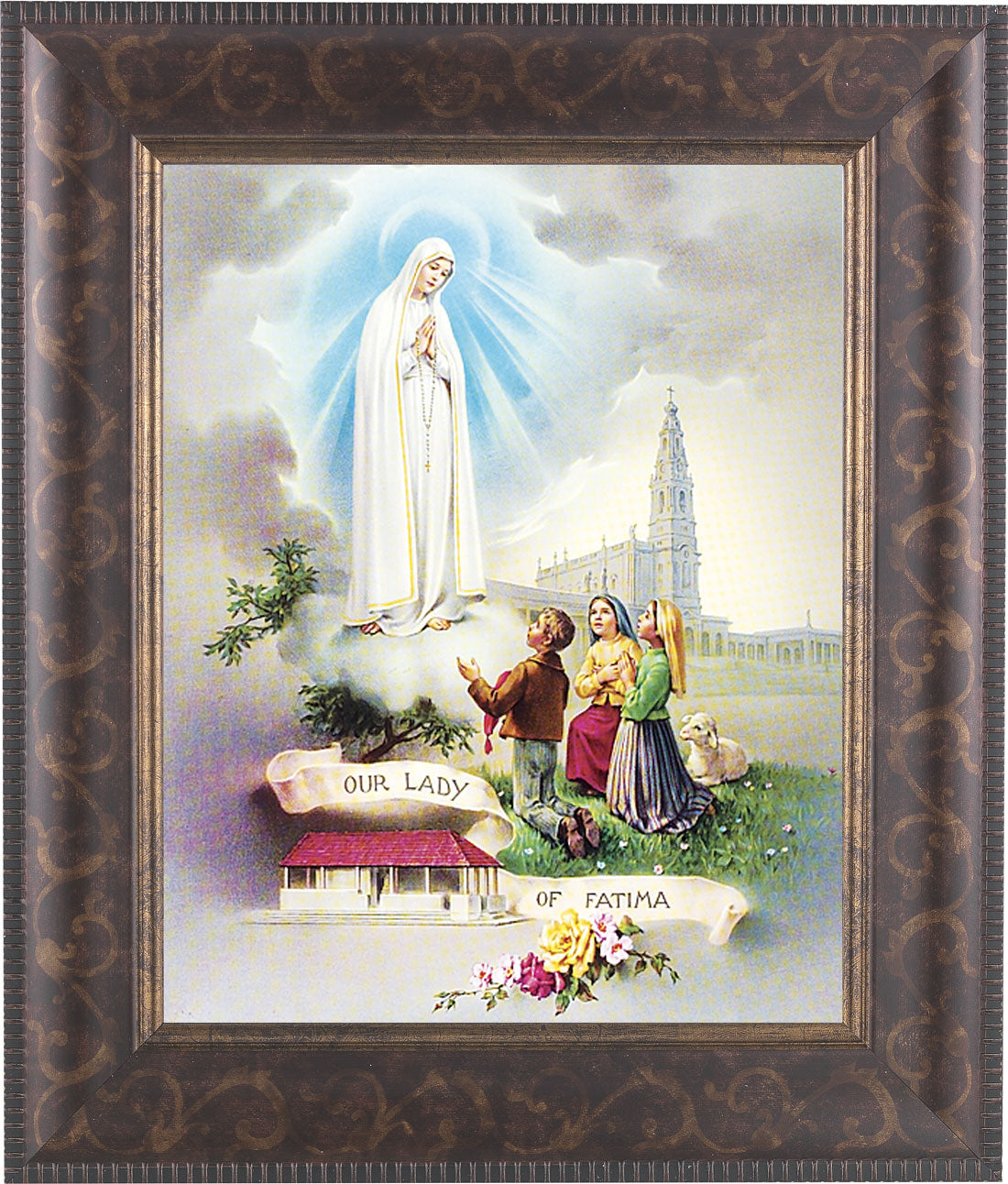 Our Lady of Fatima 8x10 Framed Print Under Glass