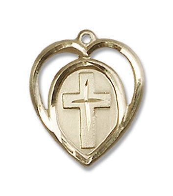 Cross in a Heart Pendant
