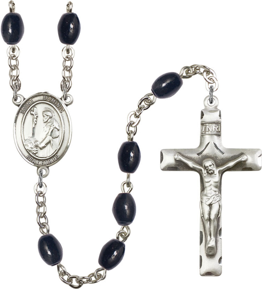 St. Dominic Rosary in Silver-Plate 7 Color Options for Men