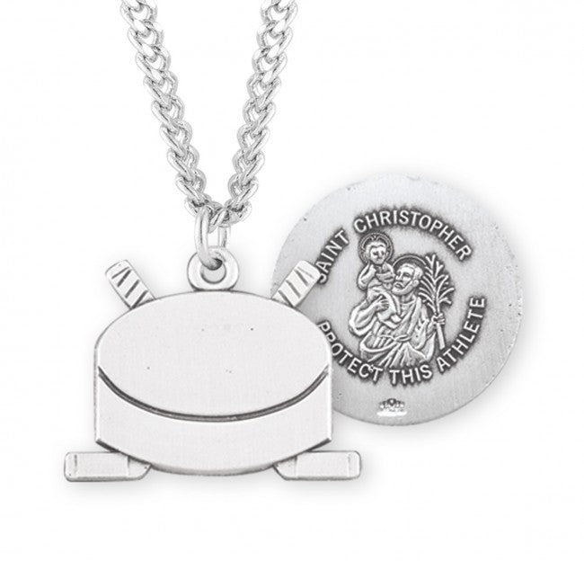 St. Christopher Hockey Sterling Silver Medal