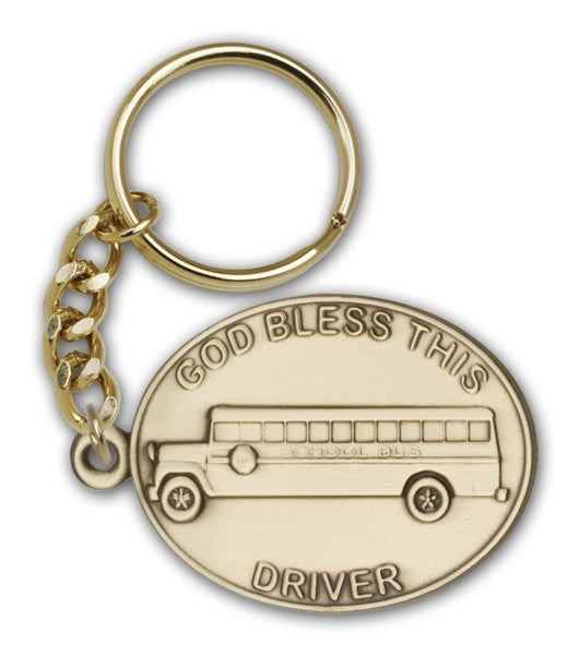 God Bless This Bus Driver Keychain