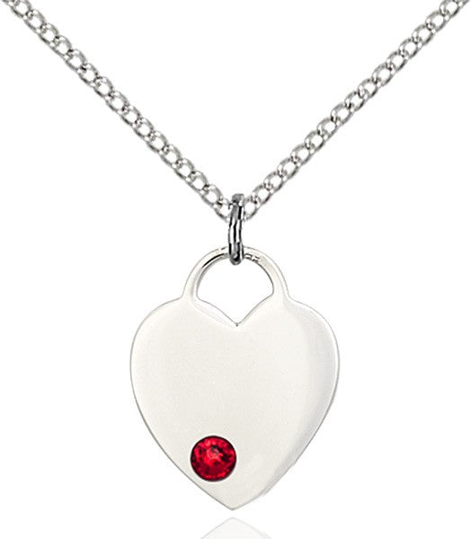 Small Heart Shaped Pendant with Birthstone Options