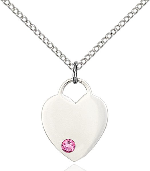 Small Heart Shaped Pendant with Birthstone Options