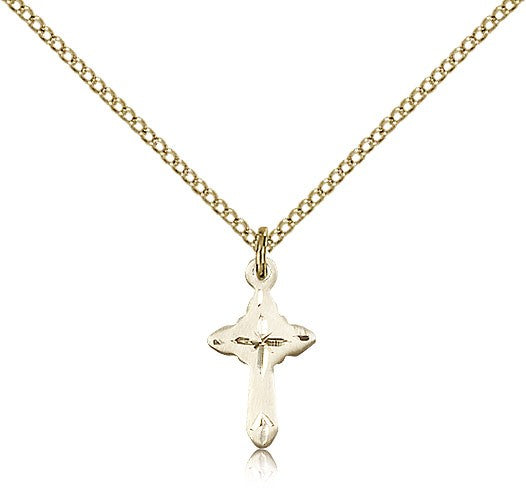 Etched Cross Pendant