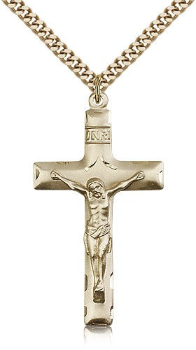 Men's Crucifix Pendant Shadowed Corpus