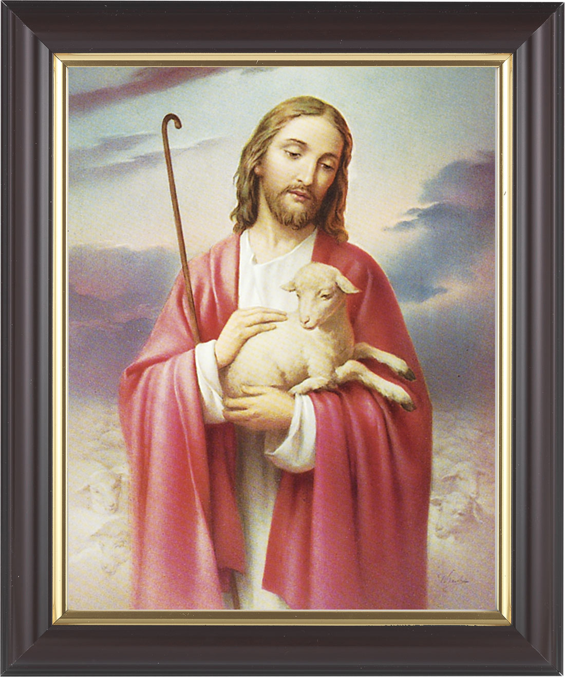Jesus the Good Shepherd 8x10 Framed Print Under Glass