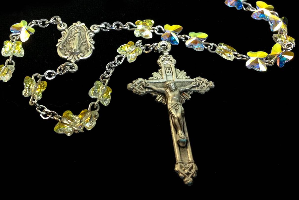 Swarovski Crystal Butterfly Bead Rosary