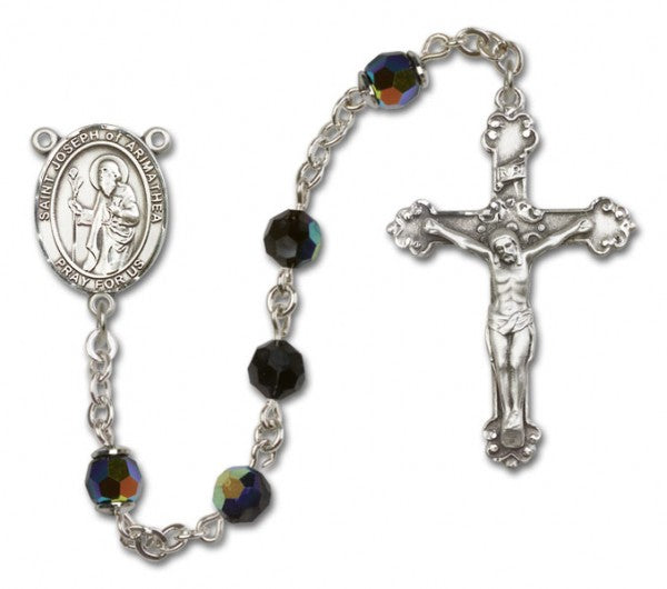 St. Joseph of Arimathea Sterling Silver Heirloom Rosary Fancy Crucifix