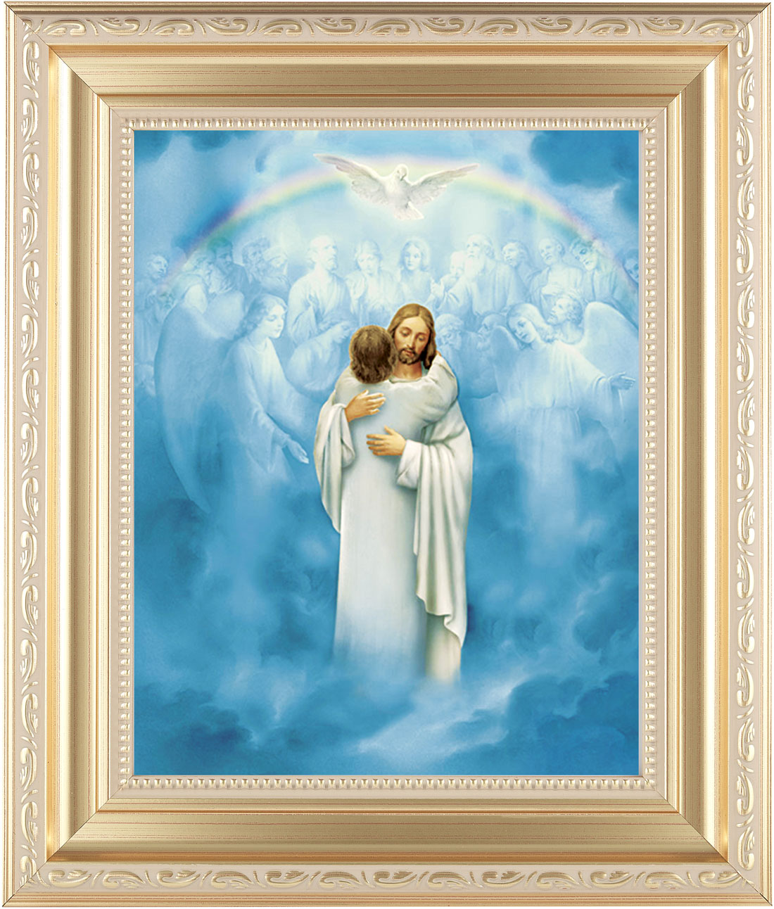Jesus' Embrace at Heaven's Gate 8x10 Framed Print Under Glass