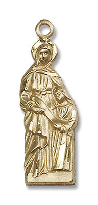 St. Ann Medal - Patron Saint of Mothers & Grandmothers | Sterling Silver