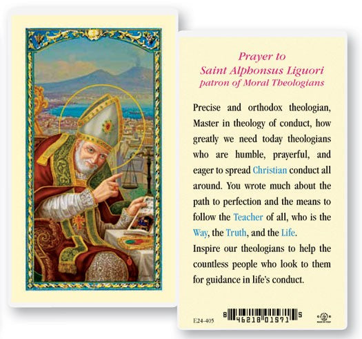 St. Alphonsus Laminated Prayer Card