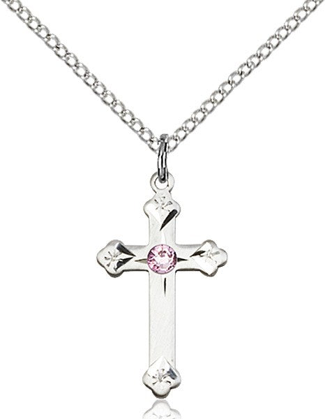 Cross Pendant with Birthstone Options for Youth