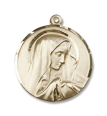 Women's Round Sorrowful Mother Pendant