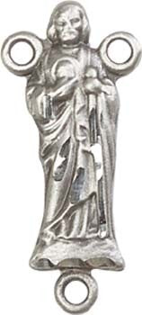 St. Jude Sterling Silver Rosary Centerpiece