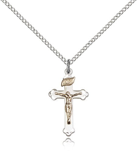 Gold Filled and Sterling Crucifix Pendant for Women