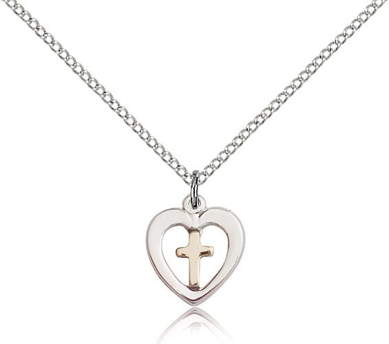 Cross in a Heart Pendant