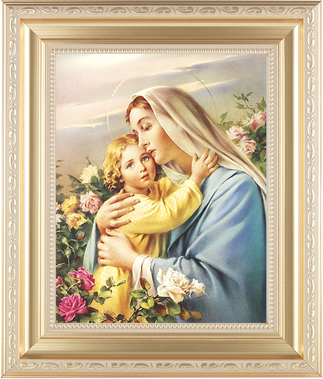 Madonna and Child in the Garden 8x10 Framed Print Under Glass