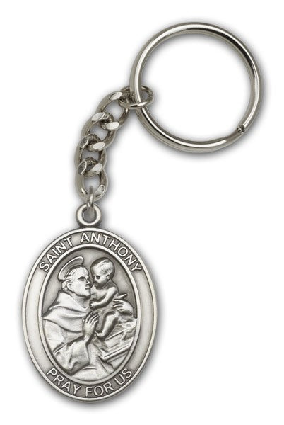St. Anthony Oval Shaped Keychain
