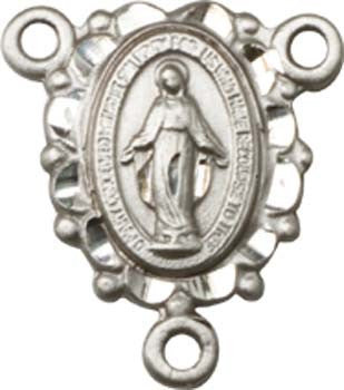 Beaded Oval Miraculous Rosary Centerpiece