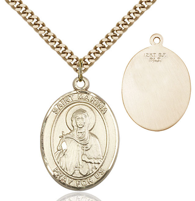 St. Marina Medal - Patron Saint of Kidney Disease & Chronic Illness | Sterling Silver