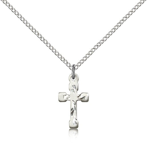 Cross Pendant Dainty Etched