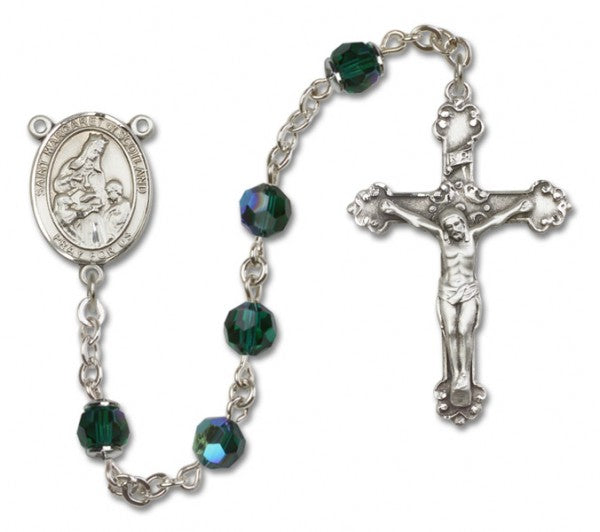 St. Margaret of Scotland Sterling Silver Heirloom Rosary Fancy Crucifix