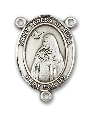 St. Teresa of Avila Rosary Centerpiece Sterling Silver or Pewter