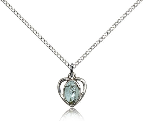 Our Lady of Guadalupe with Heart Cutout Pendant