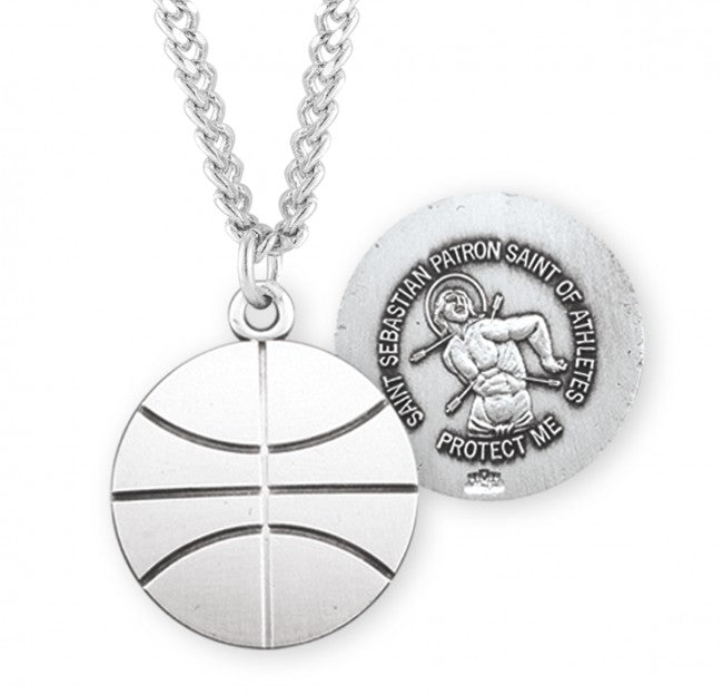 St. Sebastian Basketball Sterling Silver Medal