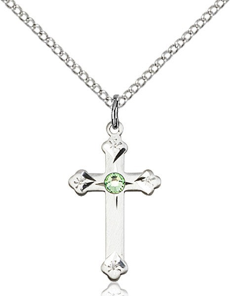 Cross Pendant with Birthstone Options for Youth