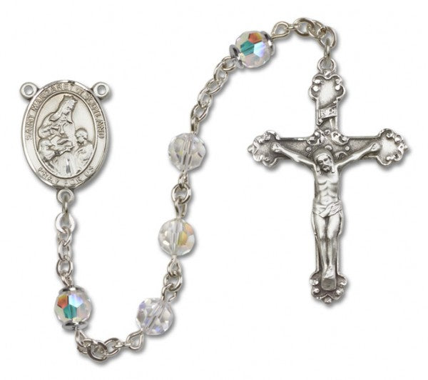 St. Margaret of Scotland Sterling Silver Heirloom Rosary Fancy Crucifix