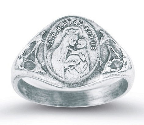 Our Lady of Mt. Carmel Ring Sterling Silver for Women