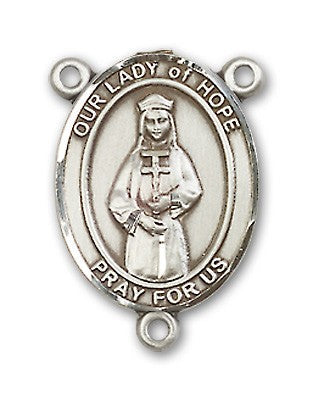 Our Lady of Hope Rosary Centerpiece Sterling Silver or Pewter