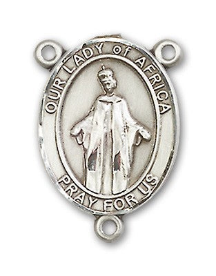 Our Lady of Africa Rosary Centerpiece Sterling Silver or Pewter