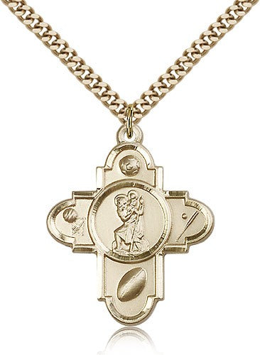 St. Christopher Sports 5-Way Medal