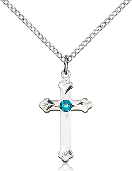 Cross Pendant with Birthstone Options for Youth